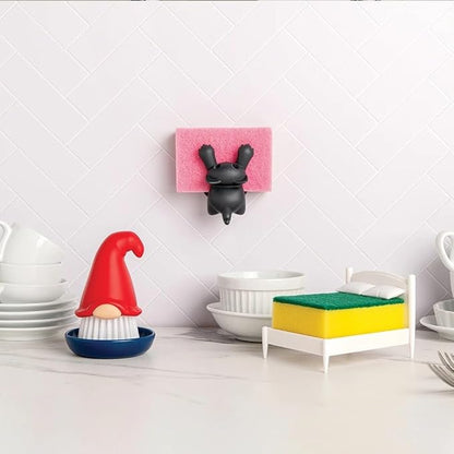 New! Beardy Gnome Dish Brush by Ototo - Dish Scrub Brush, Gnomes, Quirky Gifts, Dish Brush, Cute Kitchen Accessories, Funny Kitchen Gadgets, Vegetable Brush, Cute and Useful Gifts for Women