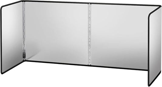 4 Sided Foldable Splatter Guard, Stainless Steel Grease Splatter Screen, Non-Stick Oil Splash Guard, Anti-Grease Cooking Shield, Heat-Resistant Stove Protector with Safe Edge, Easy to Clean (Large) by Unknown