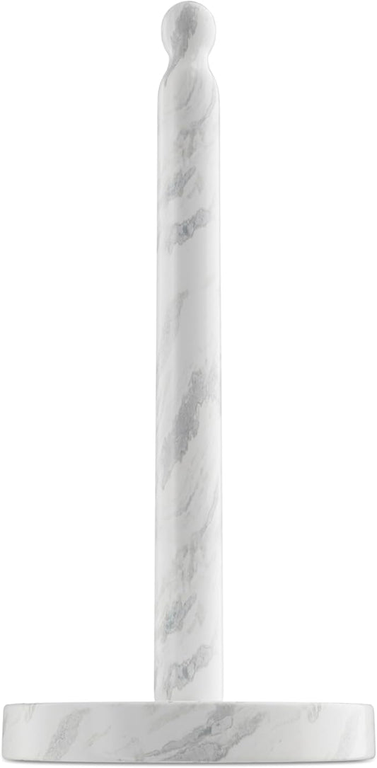 Koville Natural Marble Paper Towel Holder Countertop, 6“ Genuine Stone Paper Towel Holder Stand for Kitchen Storage, for Standard Rolls(Namib Fantasy) by Koville