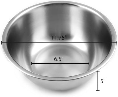 Fox Run Stainless Steel Mixing Bowl, Set of 3 Nesting Mixing Bowls, 4.25, 6.25, and 10.75 Quarts - Image 5