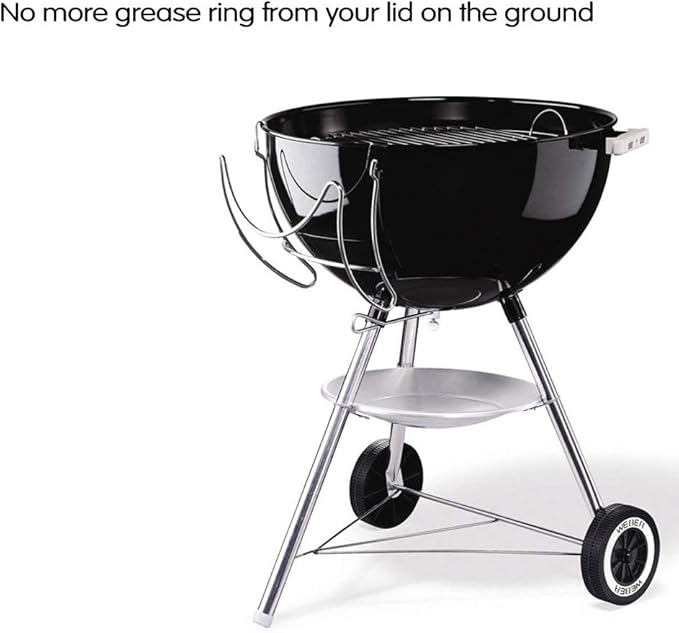 GRISUN Grill Lid Holder for Weber Charcoal Kettle Grill 22.5 Inch, 18.5 Inch, Stainless Steel Slide a Side Lid Prop, Charcoal Kettle Accessories, BBQ Accessory for Weber Kettle