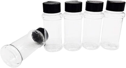 OJYUDD 16 Pack 3.4oz/100ml Plastic Spice Bottles Set,Empty Seasoning Containers with Black Cap,Clear Reusable Containers Jars for Spice,Herbs,Powders,Glitters - Image 8