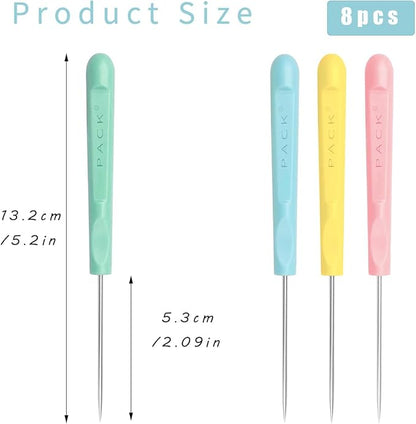 8Pcs 5.2 Inches Sugar Stir Needle, Cookie Scribe Needles Cake Decorating Needle Tool Cookie Decoration Supplies for Baking Lovers