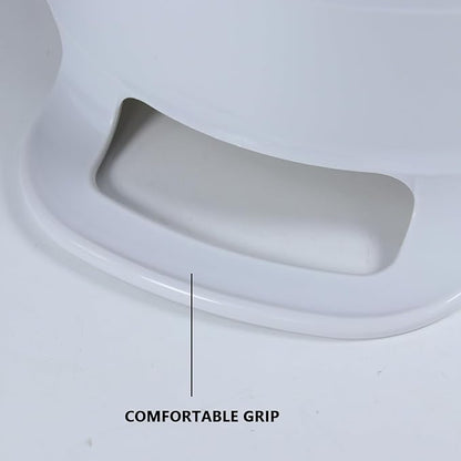 Mixing Bowls - 4 Piece Nesting Plastic Mixing Bowl Set with Pour Spouts and Handles - Non Slip Bottom and Measurement Markings (Light Gray) - Image 5