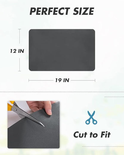 AMOAMI Dish Drying Mat for Kitchen Counter-Coffee Mat Bar Accessories, Hide Stain, Rubber Backed, Absorbent, Fit Under Coffee Maker, Espresso Machine, Pot, Dish Rack, 12"x19", Dark Grey - Image 7