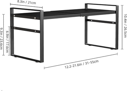 Expandable Cabinet Shelf Organizer Riser for Kitchen Pantry Cupboard Under Sink Countertop,kitchen cabinet shelf 8.3’’D * 12.2-23.6’’W * 10.4’’H