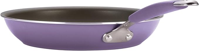 Rachael Ray Cucina Nonstick Cookware Pots and Pans Set, 12 Piece, Lavender Purple - Image 10