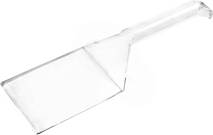 PARTY BARGAINS Clear Disposable Plastic Spatulas – 8-Pack Heavy Duty Kitchen Scrapers for Serving & Flipping Pancakes, Eggs & French Toast – Lightweight Party & Catering Utensils