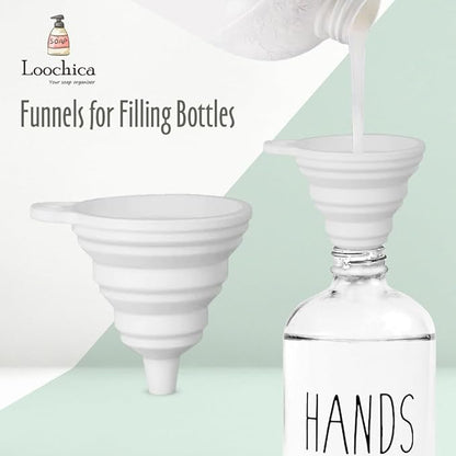 LOOCHICA Clear Glass Soap Bottle - Hands Free Dispenser for Kitchen or Bathroom - Image 5