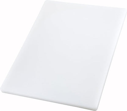 Winco Heavy-Duty Plastic Cutting Board, 15" x 20" x 1", White