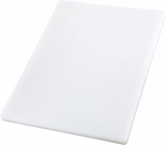 Winco Heavy-Duty Plastic Cutting Board, 15" x 20" x 1", White