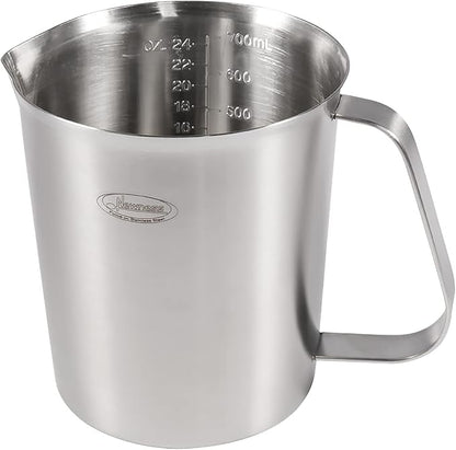 Measuring Cup, [Upgraded, 3 Measurement Scales, Including Cup Scale, ML Scale, Ounce Scale], Newness Stainless Steel Measuring Cup with Marking with Handle, 24 Ounces (0.7 Liter, 3 Cup) (Pack of 2) by Newness