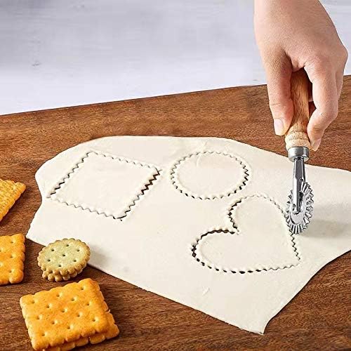 Pastry Wheel Cutter - Pasta Cutter Wheel - Ravioli Crimper Cutter Wheel for Home and Kitchen Use, 1.3inch - Image 5