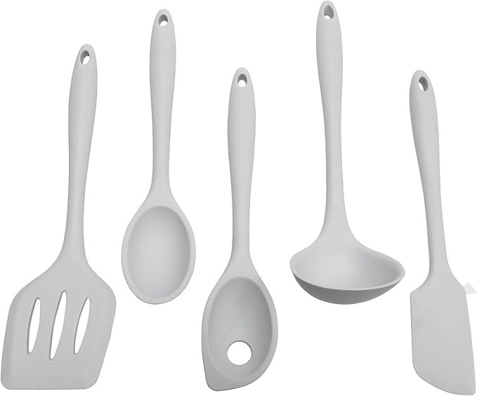 Chef Craft Premium Silicone Cooking Ladle, 11.25 inch, Gray - Image 4