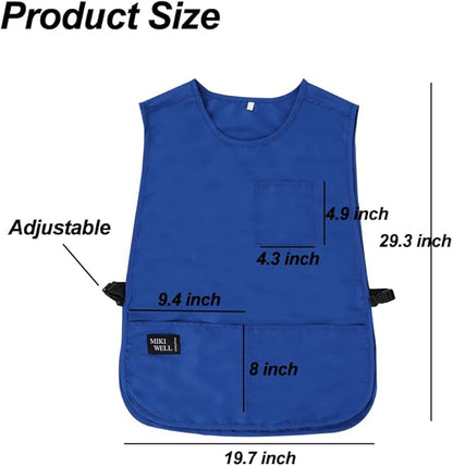 Waterproof Unisex Cobbler Apron with 4 Pockets Vest Style Ultralight Chef Waiter Work Overalls