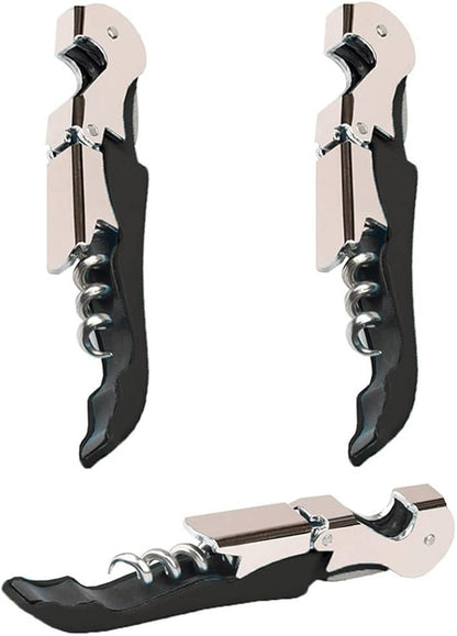 Professional Waiter Corkscrew Wine Openers Set(2PCS), Heavy Duty Stainless Steel Hinges Wine Key for Restaurant Waiters, Sommelier, Bartenders by Kit-Home