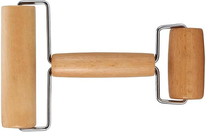 Small Wooden Rolling Pin for Baking, 7 Inch Mini Dough Roller, Non Stick Pizza Roller for Pastry Cookie Tortilla Dumpling Fondant Pie Crust Pasta (GMZ-H)
