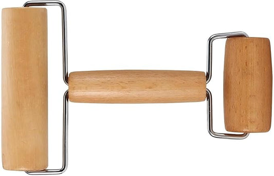 Small Wooden Rolling Pin for Baking, 7 Inch Mini Dough Roller, Non Stick Pizza Roller for Pastry Cookie Tortilla Dumpling Fondant Pie Crust Pasta (GMZ-H)