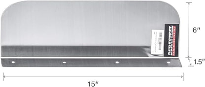 DuraSteel Stainless Steel Splash Guard for Sink & Fryer - 15" x 6" Wall Mount Shield for Deep Fryer Splash Guard Commercial - Stove Oil Splatter Protection Screen for Kitchen Area Safety & Hygiene