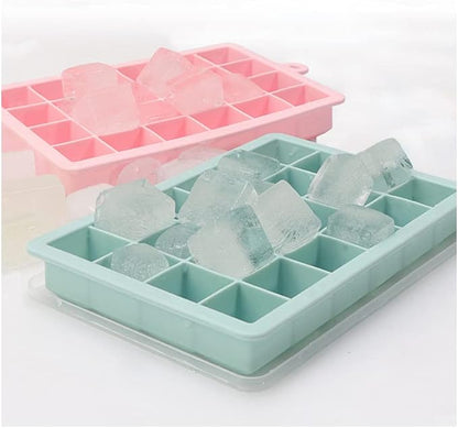 TAO CICADA Ice Cube Tray, 3 Pack Silicone Ice Cube Molds, Ice Cube Trays, Silicone Ice Trays, Easier to Release, BPA Free for Alcohol/Coffee/Beverages (Pink, Light blue, Purple) - Image 3