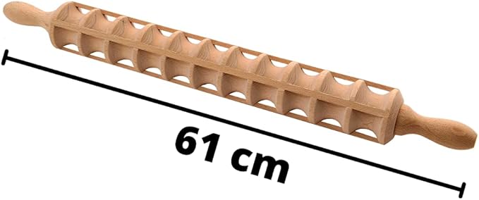 Eppicotispai Beechwood Ravioli Rolling Pin, 40 Raviolis, 23.6-Inch