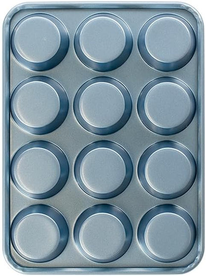 Nordic Ware Brilliant™ Colorful Bakeware 12 Cavity Muffin Pan, Nonstick made without PFAS or PTFE for safe cooking; Reinforced steel rim prevents warping - Image 5