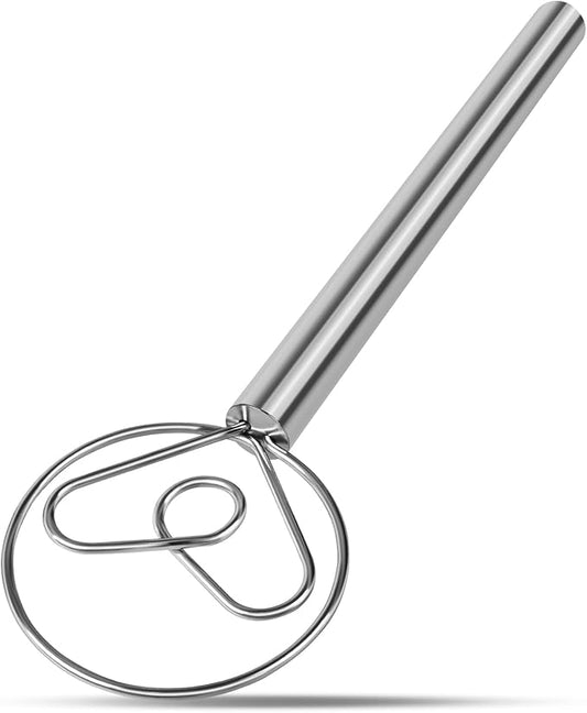 Danish Dough Whisk Stainless Steel Hook Dutch Bread Mixer Hand Tool for Sourdough Baking Making Blending Pastry Pizza by Agttete