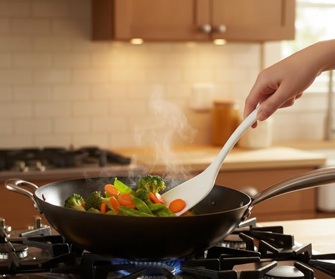 Reston Lloyd Spatula, Turner for Non-stick pans, Heat Resistant, Flipper, BPA Free Melamine Utensil with Ergonomic Handle by 11 inch, White - Image 6