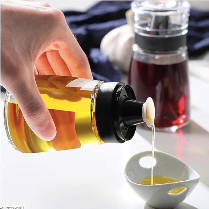 Outdoor Oil Dispenser Bottle for Camping, 160 ml/5.4 oz Glass Olive Oil and Vinegar Cruet, Leak-proof Well Sealed for Picnic Kitchen, 2 Pack - Image 3