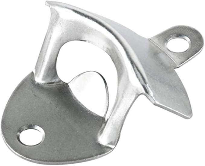 ANSLYQA 20 Pack Bottle Opener Wall Mounted, Vintage Beer Bottle Opener with Screws for Bars KTV Hotels Homes, (Silver) - Image 2