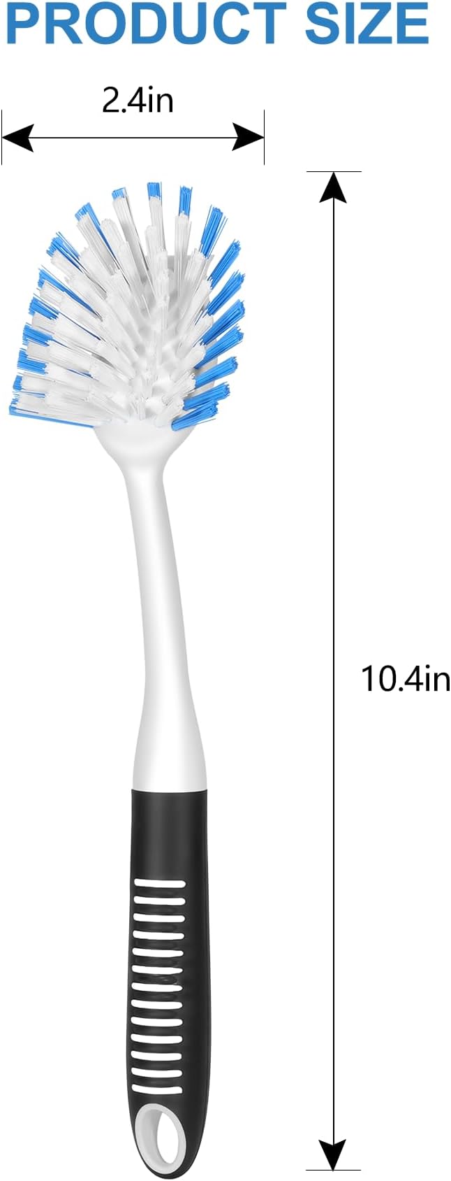 SetSail Dish Brush with Handle, 2 Pack Stiff Bristles Dish Scrubber with Built-in Scraper Dish Scrub Brushes for Cleaning Dishes, Pots and Pans, Kitchen Sink - Image 2