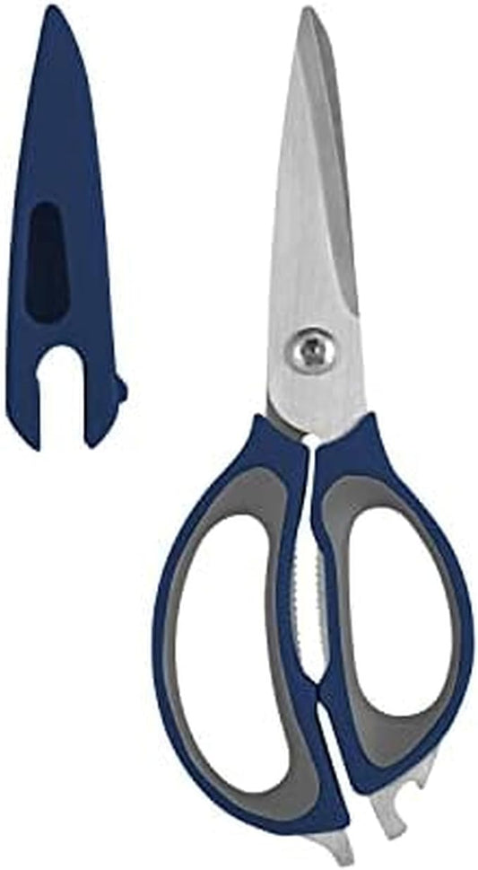 Farberware 4-in-1 Kitchen Shears, 2-Piece, Navy and Gray