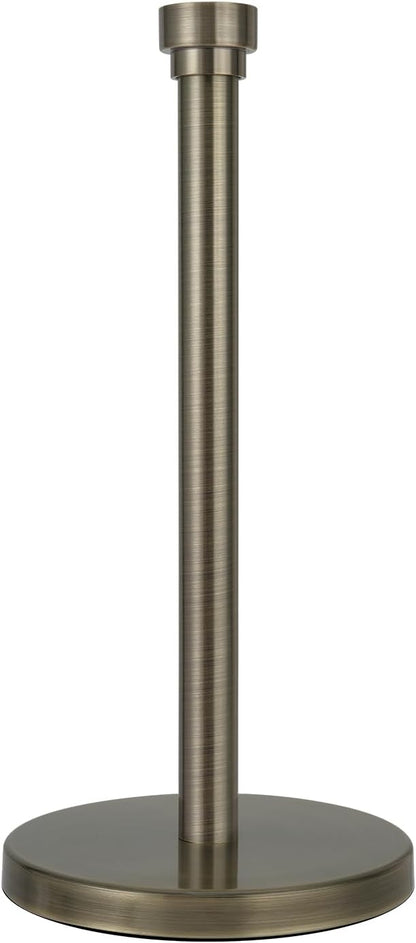 Antique Bronze Paper Towel Holder Countertop, Freestanding Paper Towel Stand with Weighted Non-Slip Base, Easy Assembly, Unique Decorative End Cap for Kitchen and Bathroom by JRZOO