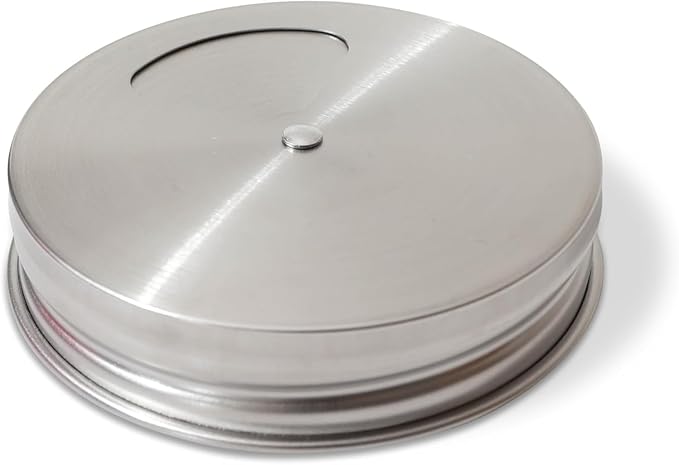 Mason Jar Spice Shaker Lids Stainless Steel – 4 Pack Adjustable Spice Lids for Mason Jars Wide Mouth – Seasoning Salt Pepper Dispenser Tops for Ball Canning Jars