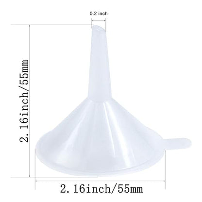 Small Funnel, 2.16inch Clear Plastic Mini Funnels for Science Lab Bottle Filling Liquid, Essential Oils, Perfume(48 Pack) - Image 2