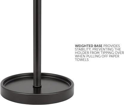 Ivilon Countertop Paper Towel Holder - Modern End Cap Minimalist Design - Color Oil Rubbed Bronze - Image 4