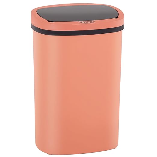 PayLessHere | 13 Gallon Plastic Trash Can | Pink | Automatic Touchless Lid with Motion Sensor | Kitchen Garbage Can with Waterproof Design | for Home, Office, Bathroom | Pack of 1 by PayLessHere