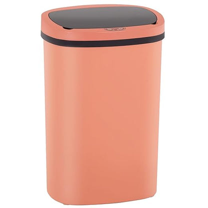 BestOffice | 13 Gallon Plastic Trash Can with Lid | Pink | Automatic Touchless Garbage Can | Odor Control | Modern Oval Design | Easy to Clean | Fits Any Kitchen, Bathroom, Office or Home by BestOffice