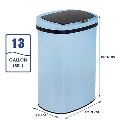 BestOffice Kitchen Trash Can with Lid, 13 Gallon Automatic Garbage Can for Bathroom Bedroom Home Office 50 Liter Touch Free High-Capacity Brushed Stainless Steel Waste Bin - Image 5