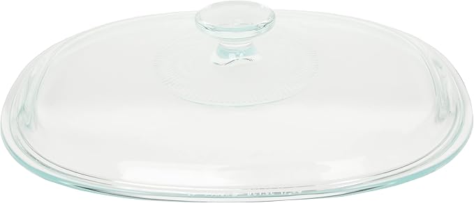 CorningWare FS2 2.5qt/2.35L Oval French White Casserole Dish & DC1.5C 1-1.75L Fluted Oval Glass Lid