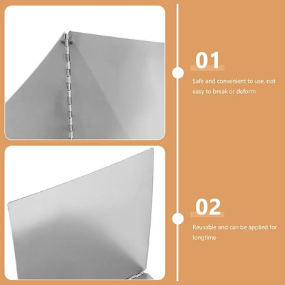 ABOOFAN Stainless Steel Oil-Proof Kitchen Shield 11.8 Inch Foldable Grease Splatter Screen for Stove Top Heat Insulation Baffle for Cooking Splash Protection