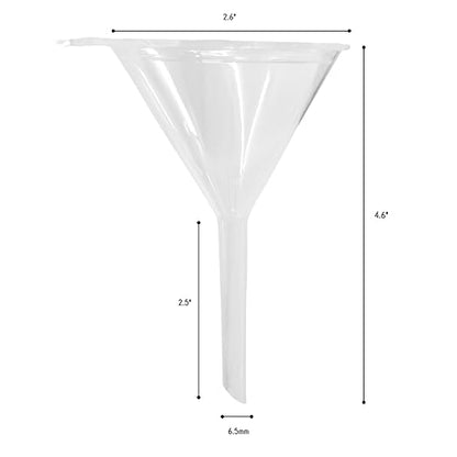 EISCO 10PK Filter Funnels, 2.6" - Polyethylene Plastic - Resistant to Acids & Alkalis - Great for Laboratory, Classroom or Home Use - Image 4