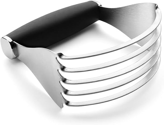 Spring Chef XL Stainless Steel Pastry Cutter Tool for Baking - Heavy Duty Dough Blender - Butter & Dough Cutter Tool with Sharp Blades - Pastry Blender for Easy Mixing - Dishwasher Safe - Black by SpringChef