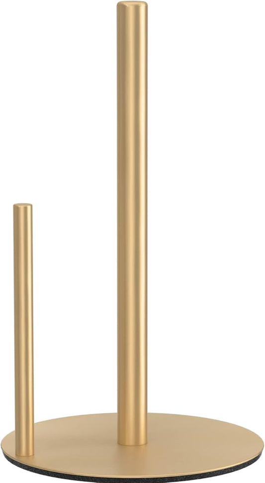 Paper Towel Holder Gold, Premium Stainless Steel Kitchen Roll Dispenser, Countertop Roll Organizer by niffgaff