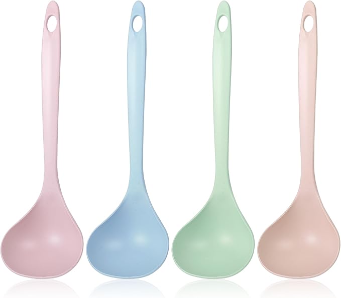 4Pcs Small Soup Spoon PP Ladle Spoon Cooking and Serving Spoons Soup Ladle Spoons Seamless for Cooking Heat Resistant Kitchen for Sauce Chili Gravy Canning Pouring by Unknown
