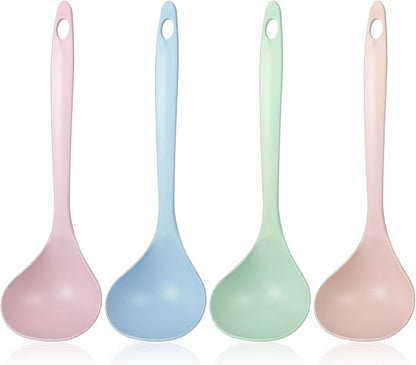 4Pcs Small Soup Spoon PP Ladle Spoon Cooking and Serving Spoons Soup Ladle Spoons Seamless for Cooking Heat Resistant Kitchen for Sauce Chili Gravy Canning Pouring by Unknown