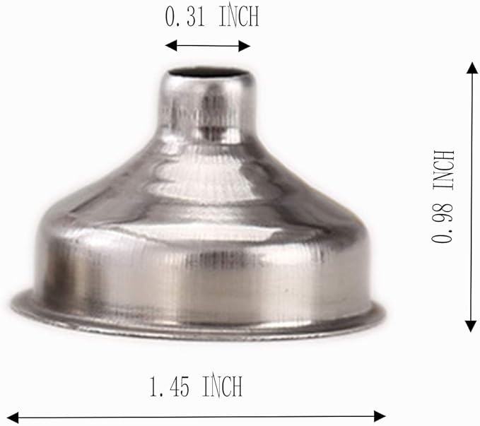12 Pcs Stainless Steel Mini Funnels 1.25 Inch for Miniature Bottles, Essential Oil Bottles, Amber Bottles, Flasks, DIY Lipbalms, Cooking Spices Liquids, Homemade Make-Up Fillers (12 Pack) - Image 2