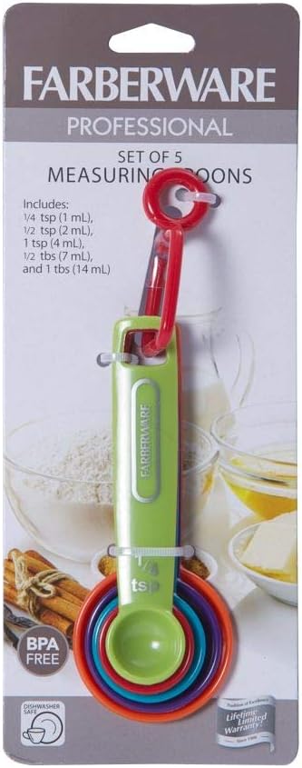 Farberware Professional Plastic Measuring Spoons, Set of 5, Colors may vary - Image 5