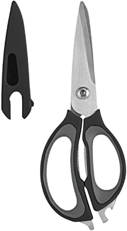 Farberware 4-in-1 Kitchen Shears, 2-Piece, Black and Gray