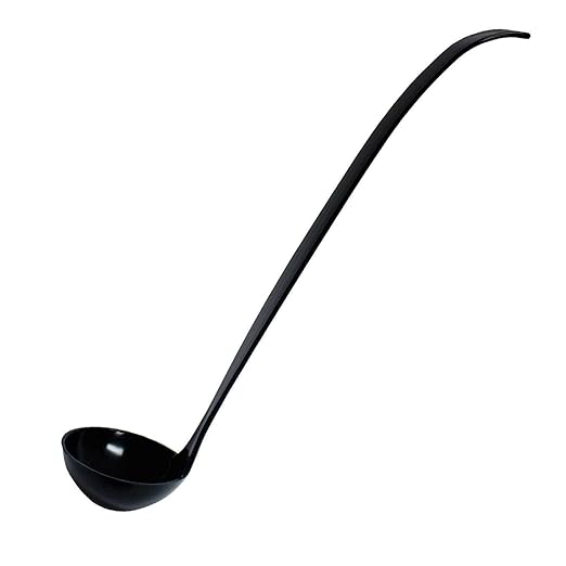 Party Essentials NW217 Plastic Ladle, 2-Ounce Capacity, Black (Case of 48) by PartyEssentials